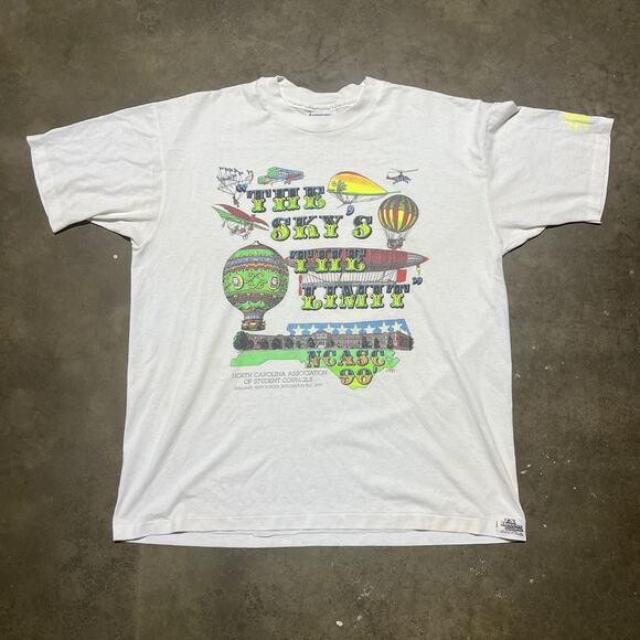 Vintage 90s Burlington High School NCASC Blimp T-Shirt - Picture 1 of 3